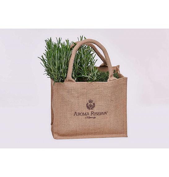 Aroma riserva 2 pots in jute bag Ø14